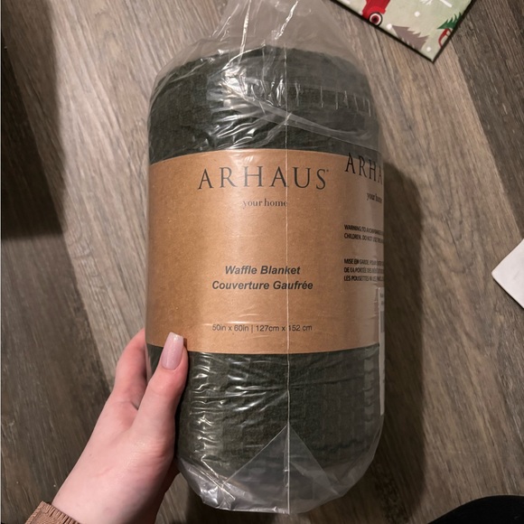 Arhaus Waffle Knit Throw Blanket - Picture 1 of 2